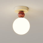 Contemporary Nordic Iron 3d Printed Resin Moon Shade 1-light Semi-flush Mount Ceiling Light for Living Room