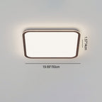 Modern Minimalist Geometric Square Aluminum Acrylic LED Flush Mount Ceiling Light For Living Room