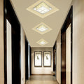 Contemporary Luxury Square Glass Crystal LED Flush Mount Ceiling Light For Living Room