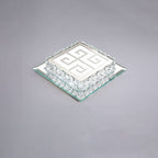 Contemporary Luxury Square Glass Crystal LED Flush Mount Ceiling Light For Living Room