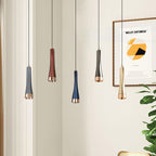 Contemporary Scandinavian Liftable Aluminum Long Strip LED Pendant Light For Bedroom
