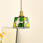 Traditional Tiffany Dove Of Peace Stained Glass Square 1-Light Pendant Light For Dining Room