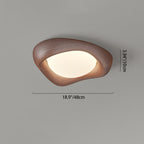 Contemporary Simplicity Curved Iron PE Imitation Wood Grain LED Flush Mount Ceiling Light For Bedroom Lumendat