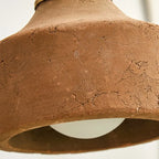 Traditional Japanese Wood Ceramic Round Shade 1-light Pendant Light for Living Room BulbSquare