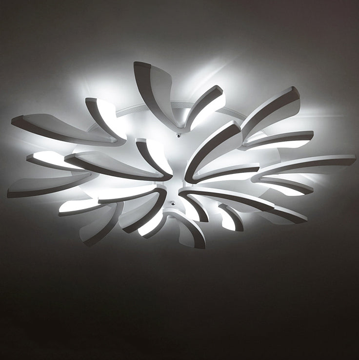 Contemporary Nordic Metal Acrylic Dandelion LED Flush Mount Ceiling Light for Bedroom