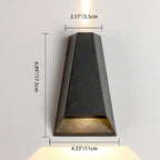 Modern Minimalist Aluminum Trapezoid Up And Down Illuminated LED Outdoor Wall Sconce Lamp For Garden Lumendat