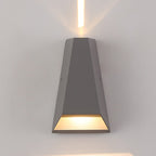 Modern Minimalist Aluminum Trapezoid Up And Down Illuminated LED Outdoor Wall Sconce Lamp For Garden Lumendat