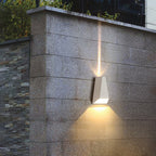 Modern Minimalist Aluminum Trapezoid Up And Down Illuminated LED Outdoor Wall Sconce Lamp For Garden Lumendat