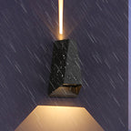 Modern Minimalist Aluminum Trapezoid Up And Down Illuminated LED Outdoor Wall Sconce Lamp For Garden Lumendat