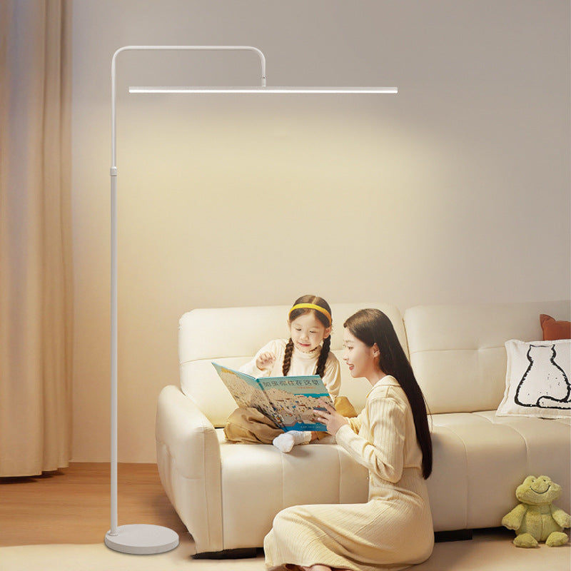 Modern Minimalist Linear Iron LED Reading Light Standing Floor Lamp For Living Room Lumendat