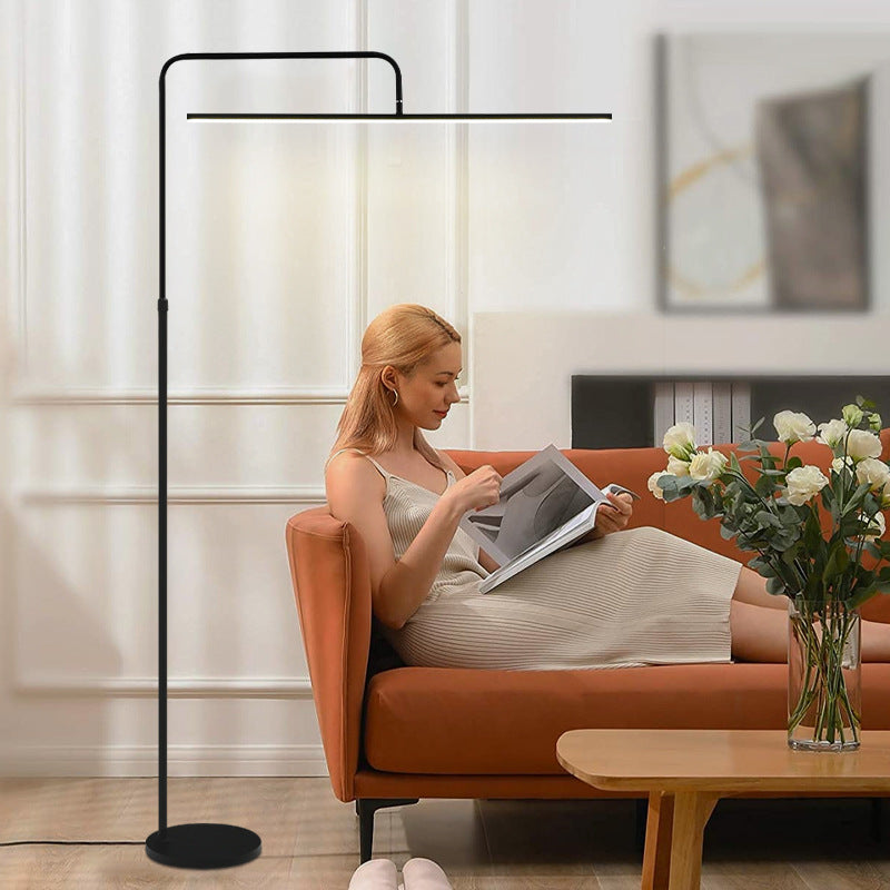 Modern Minimalist Linear Iron LED Reading Light Standing Floor Lamp For Living Room Lumendat