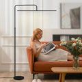 Modern Minimalist Linear Iron LED Reading Light Standing Floor Lamp For Living Room Lumendat