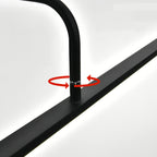 Modern Minimalist Linear Iron LED Reading Light Standing Floor Lamp For Living Room Lumendat