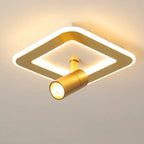 Modern Luxury Iron Square Acrylic LED Spotlight Flush Mount Ceiling Light For Bedroom