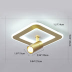 Modern Luxury Iron Square Acrylic LED Spotlight Flush Mount Ceiling Light For Bedroom