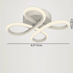Contemporary Simplicity Iron Chinese Knot Acrylic LED Semi-Flush Mount Ceiling Light For Bedroom