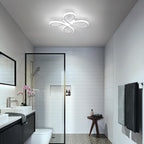 Contemporary Simplicity Iron Chinese Knot Acrylic LED Semi-Flush Mount Ceiling Light For Bedroom