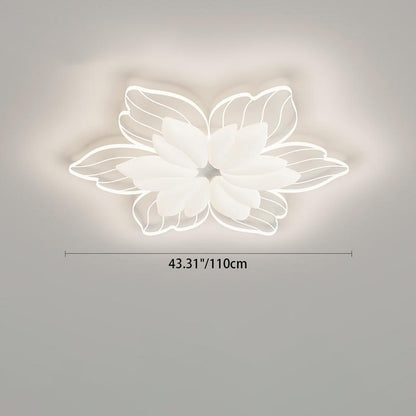 Contemporary Nordic Flower Hardware Acrylic LED Flush Mount Ceiling Light For Bedroom