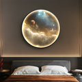 Contemporary Simplicity Starry Sky Moon Aluminum Round LED Wall Sconce Lamp For Living Room