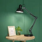 Contemporary Nordic Adjustable Lamp Arm Iron Round 1-Light Table Lamp For Bedroom Lumendat