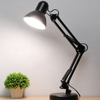 Contemporary Nordic Adjustable Lamp Arm Iron Round 1-Light Table Lamp For Bedroom Lumendat