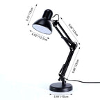 Contemporary Nordic Adjustable Lamp Arm Iron Round 1-Light Table Lamp For Bedroom Lumendat