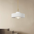 Contemporary Scandinavian Iron Resin Round 1-Light Pendant Light For Living Room
