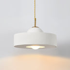 Contemporary Scandinavian Iron Resin Round 1-Light Pendant Light For Living Room