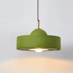 Contemporary Scandinavian Iron Resin Round 1-Light Pendant Light For Living Room
