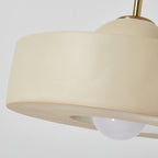 Contemporary Scandinavian Iron Resin Round 1-Light Pendant Light For Living Room