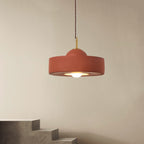 Contemporary Scandinavian Iron Resin Round 1-Light Pendant Light For Living Room