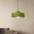Contemporary Scandinavian Iron Resin Round 1-Light Pendant Light For Living Room