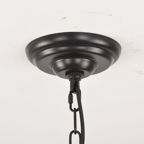 Traditional Farmhouse Iron Circle Ring Glass 20/36-light Chandelier for Dining Room BulbSquare