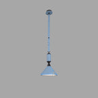 Contemporary Scandinavian Leather Conical Acrylic 1-Light Pendant Light For Bedroom
