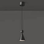 Modern Luxury Full Copper Geometrical Conical LED Pendant Light for Living Room