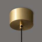 Modern Luxury Full Copper Geometrical Conical LED Pendant Light for Living Room