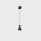 Modern Luxury Full Copper Geometrical Conical LED Pendant Light for Living Room