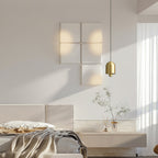 Modern Minimalist Full Copper Geometrical Bell Shade LED Pendant Light For Living Room