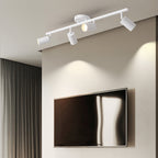 Contemporary Simplicity Iron Aluminum 3/4/5-light Track Adjustable Spotlight Semi-flush Mount Ceiling Light for Living Room