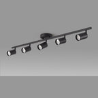 Contemporary Simplicity Iron Aluminum 3/4/5-light Track Adjustable Spotlight Semi-flush Mount Ceiling Light for Living Room