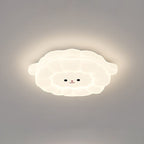 Contemporary Creative Animal Sheep PE Iron LED Flush Mount Ceiling Light For Living Room