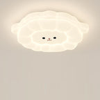 Contemporary Creative Animal Sheep PE Iron LED Flush Mount Ceiling Light For Living Room