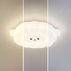 Contemporary Creative Animal Sheep PE Iron LED Flush Mount Ceiling Light For Living Room