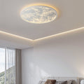 Contemporary Nordic Aluminum Acrylic Mist Cloud Shade LED Flush Mount Ceiling Light For Living Room