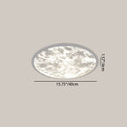 Contemporary Nordic Aluminum Acrylic Mist Cloud Shade LED Flush Mount Ceiling Light For Living Room