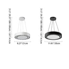 Contemporary Nordic Aluminum Acrylic Round LED Pendant Light For Living Room
