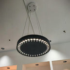 Contemporary Nordic Aluminum Acrylic Round LED Pendant Light For Living Room