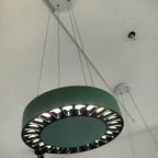 Contemporary Nordic Aluminum Acrylic Round LED Pendant Light For Living Room