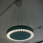 Contemporary Nordic Aluminum Acrylic Round LED Pendant Light For Living Room
