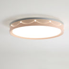 Modern Minimalist Iron Acrylic Round LED Flush Mount Ceiling Light For Living Room